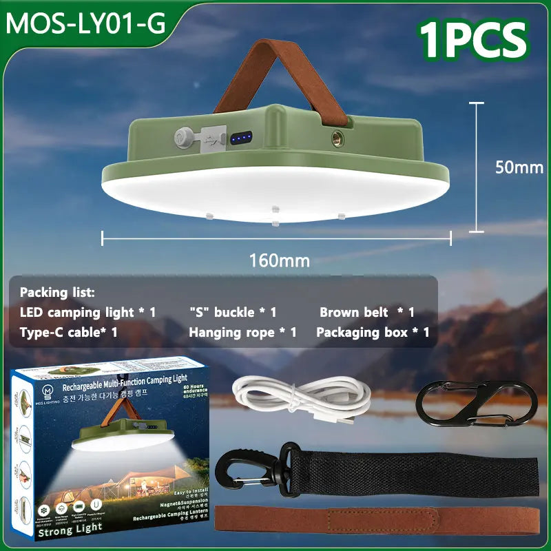 Oppladbar LED Campinglampe med Magneter Skanto