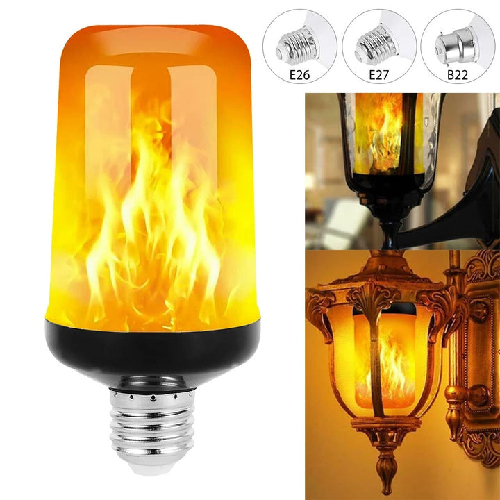 LED FLAME LIGHT PARTY LAMP - 4 MODUSER BRANN SIMULERING | Skanto