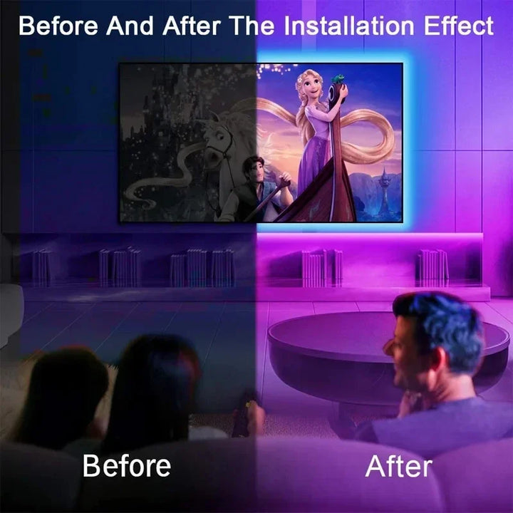 USB LED STRIPE MED FARGEENDRING - RGB LYS FOR ROMDEKORASJON & TV BAKBELYSNING | Skanto