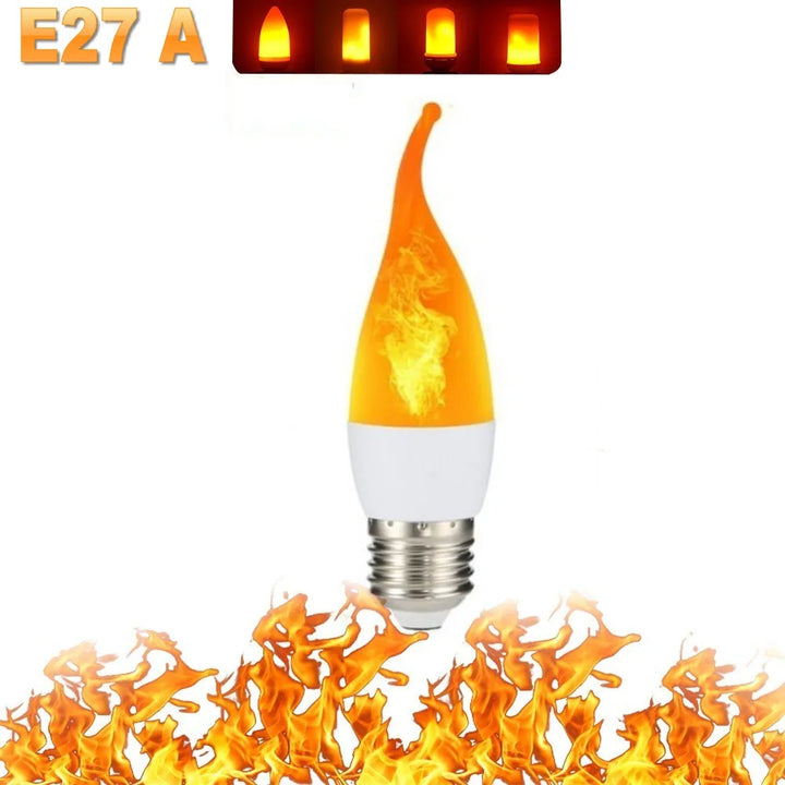 LED FLAME LIGHT PARTY LAMP - 4 MODUSER BRANN SIMULERING | Skanto