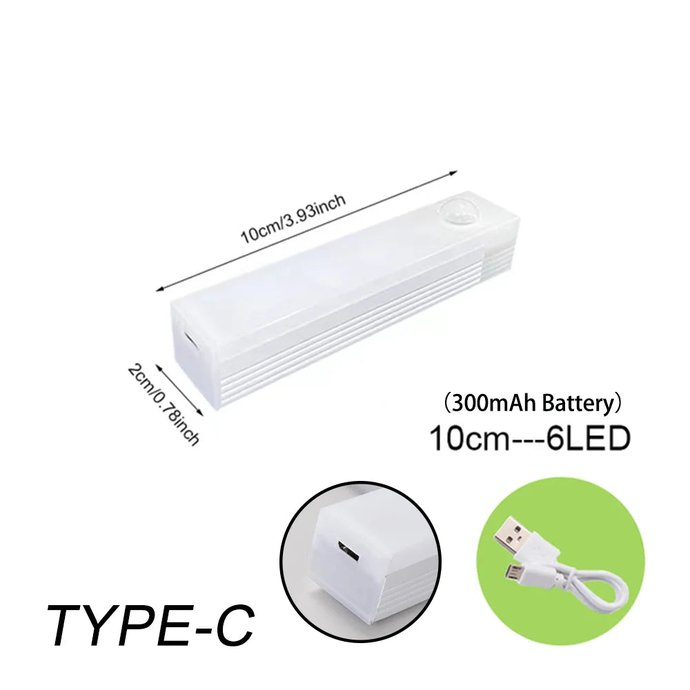 TRÅDLØS LED NATTLAMPE MED BEVEGELSESSENSOR OG OPPLADBATTERI | Skanto