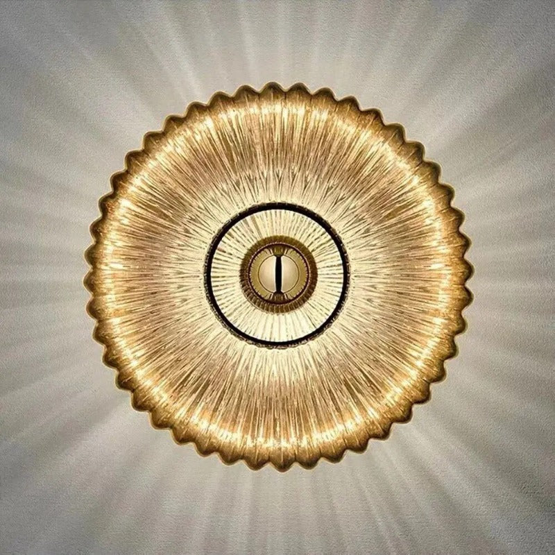 Skanto | NimbusFlux - Glassvegglampe med bølgete lys