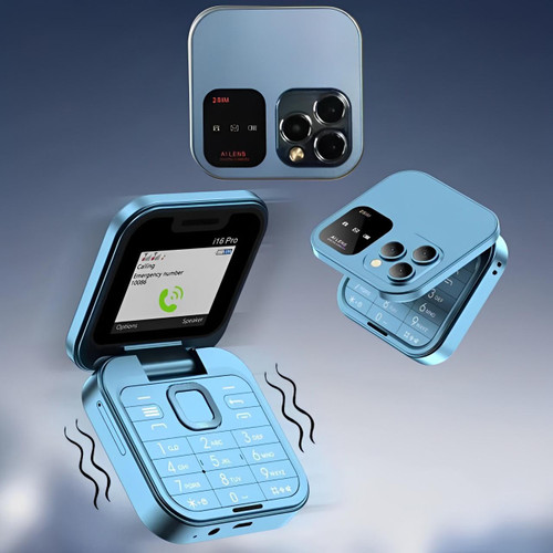 Skanto | Sammenleggbar Flip-Telefon Dual SIM | 1,77" Skjerm | 1000 mAh | Micro USB