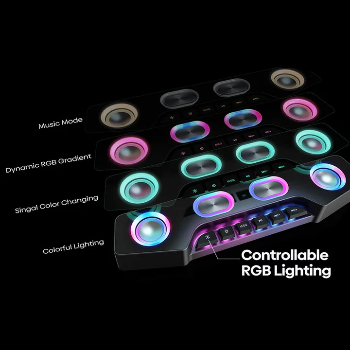 Skanto | Bluetooth Desktop Høyttaler med RGB-effekter
