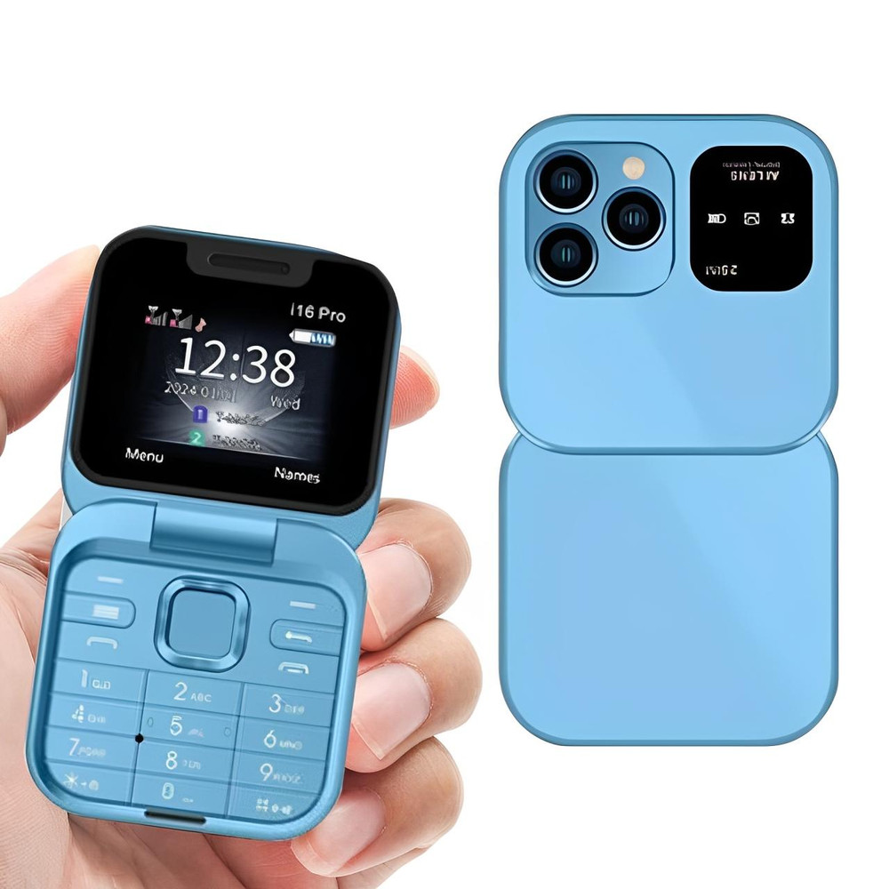 Skanto | Sammenleggbar Flip-Telefon Dual SIM | 1,77" Skjerm | 1000 mAh | Micro USB