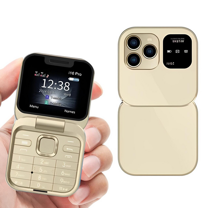 Skanto | Sammenleggbar Flip-Telefon Dual SIM | 1,77" Skjerm | 1000 mAh | Micro USB