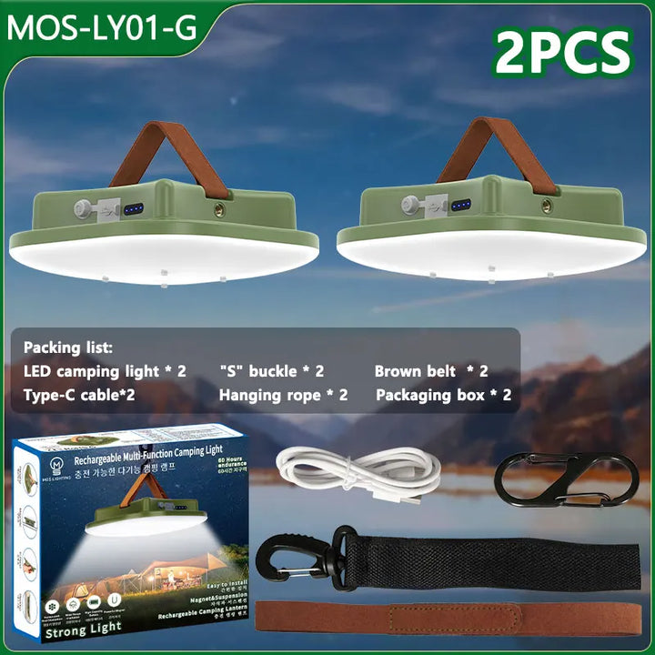 Oppladbar LED Campinglampe med Magneter Skanto