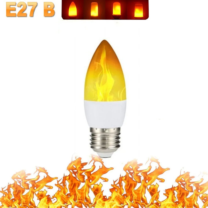 LED FLAME LIGHT PARTY LAMP - 4 MODUSER BRANN SIMULERING | Skanto