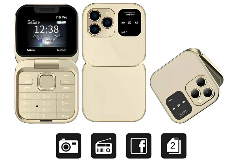 Skanto | Sammenleggbar Dual SIM Telefon – Lang Batteritid & Lett
