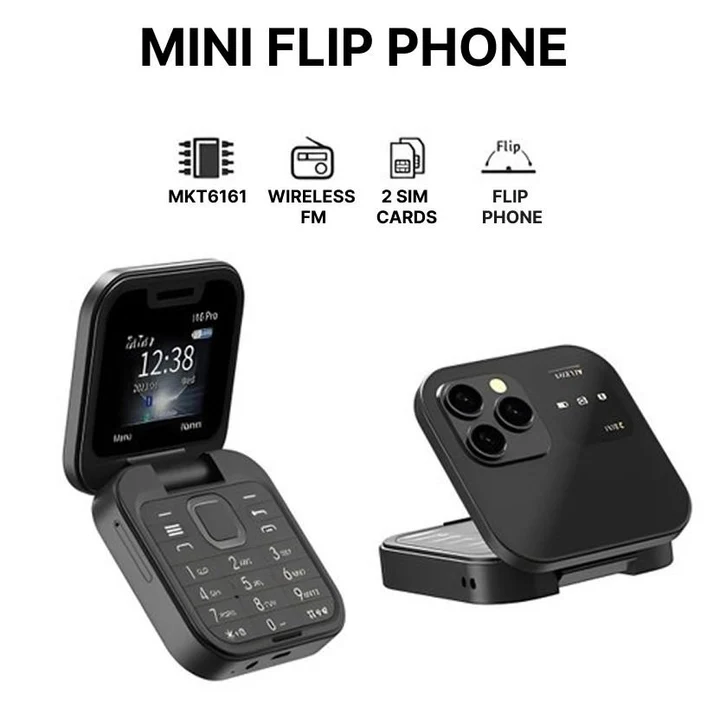 Skanto | Sammenleggbar Dual SIM Telefon – Lang Batteritid & Lett