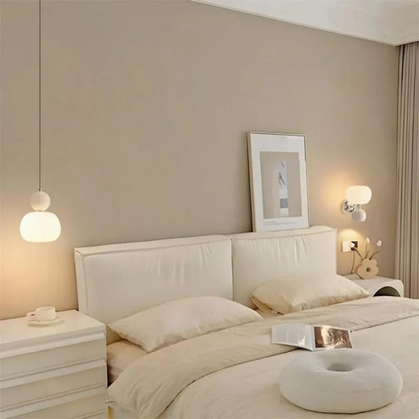 Skanto | Art Deco Pendellampe i kremfarge – Stil og sofistikasjon
