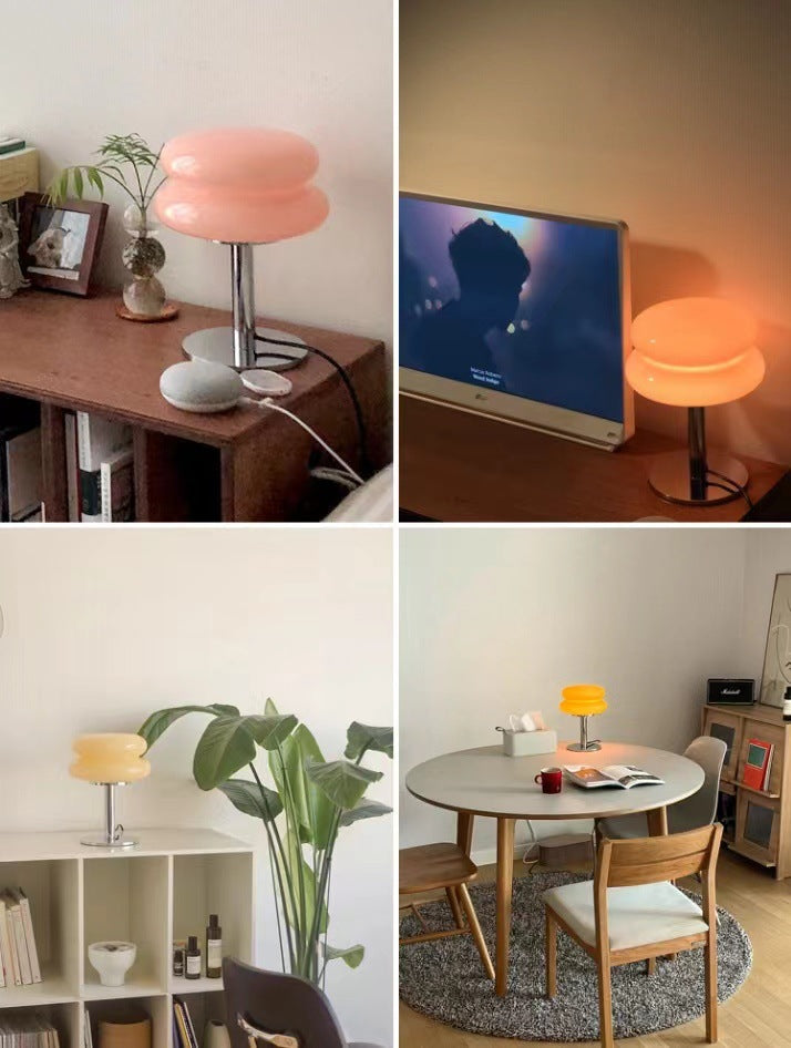 Skanto | DESIGNER GLASS TABLE LAMP - AMBIENT LED LAMP FOR BEDROOM AND STUDY