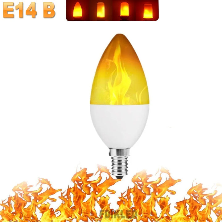 LED FLAME LIGHT PARTY LAMP - 4 MODUSER BRANN SIMULERING | Skanto
