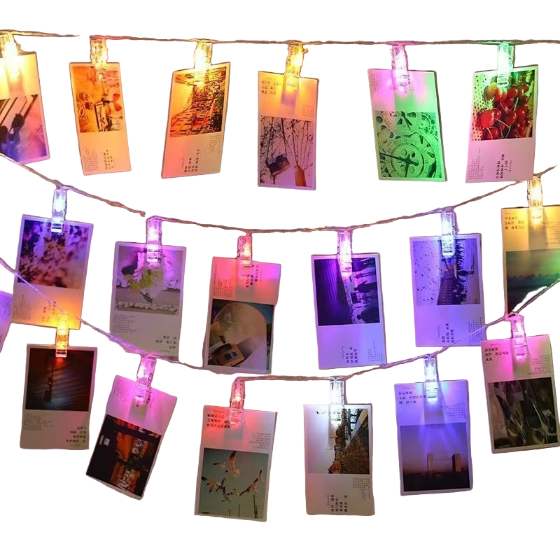 Skanto | LED Foto Klipp Lys Snor Varm Minne Design