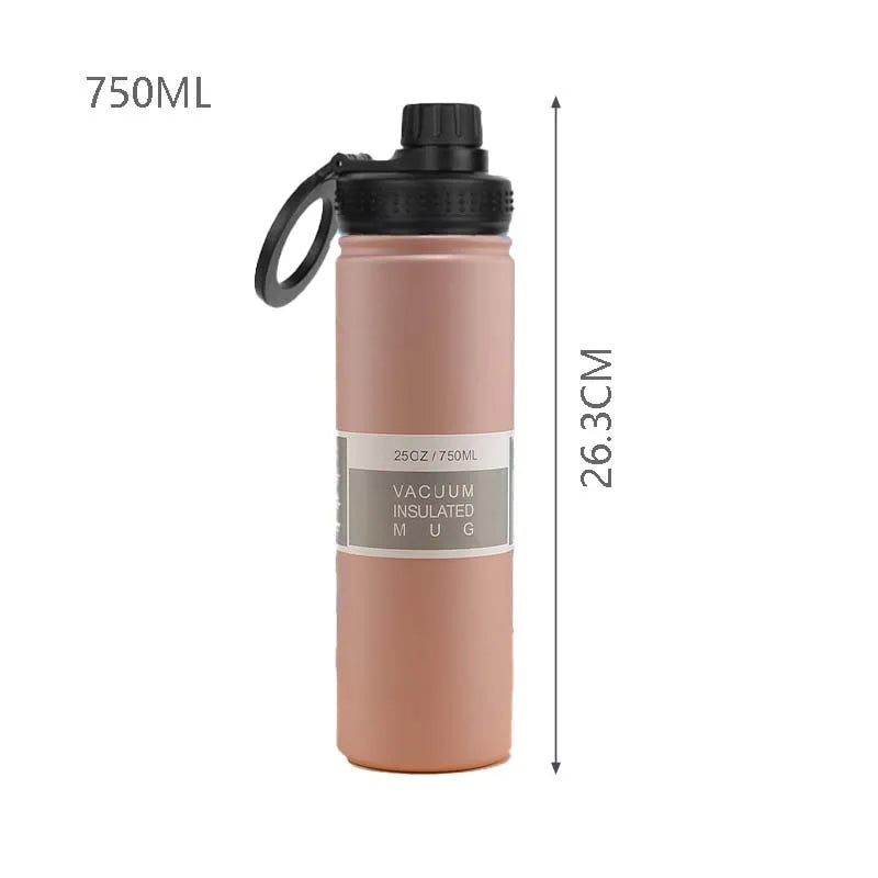 Isolierte Edelstahl-Trinkflasche med Handyhalterung – 750 ml