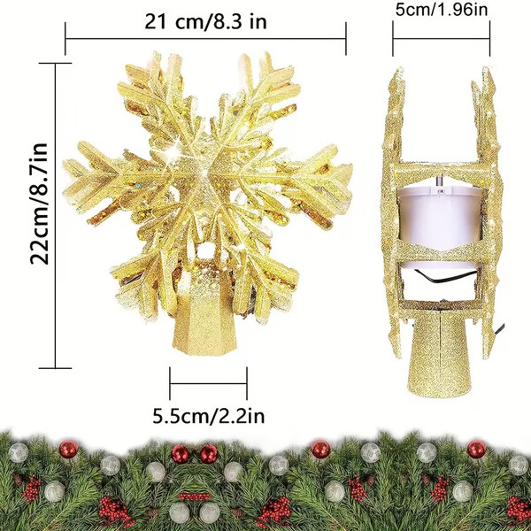 Skanto | Juletrær topplys med LED snøfnugg prosjektor