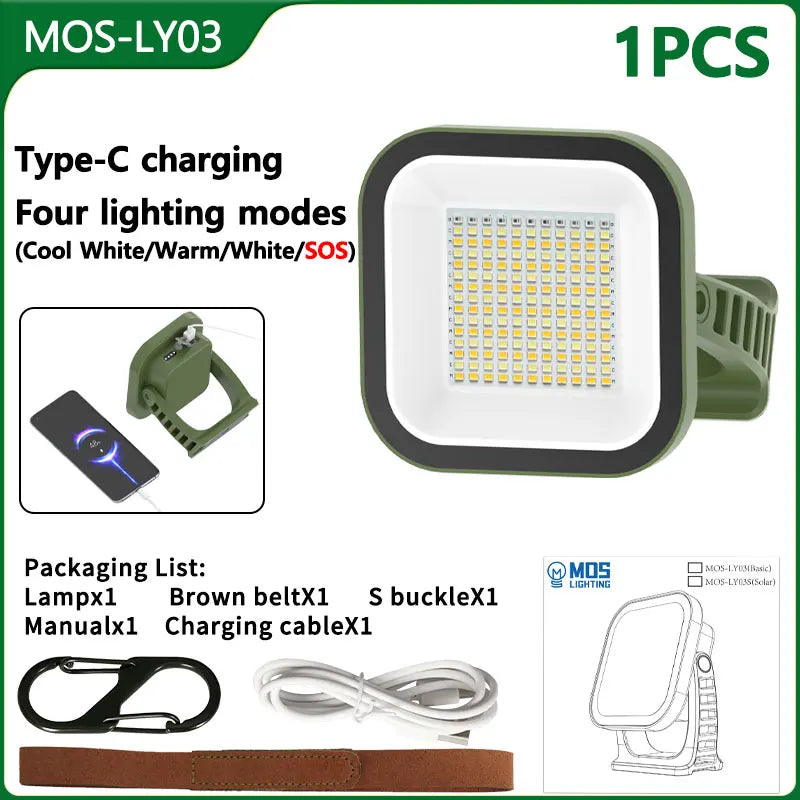 Oppladbar LED Campinglampe med Magneter Skanto