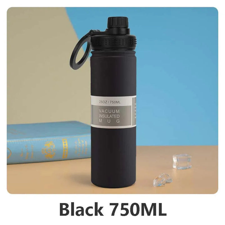 Isolierte Edelstahl-Trinkflasche med Handyhalterung – 750 ml