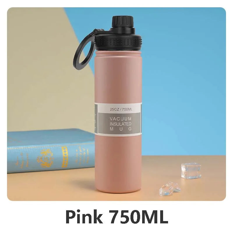 Isolierte Edelstahl-Trinkflasche med Handyhalterung – 750 ml