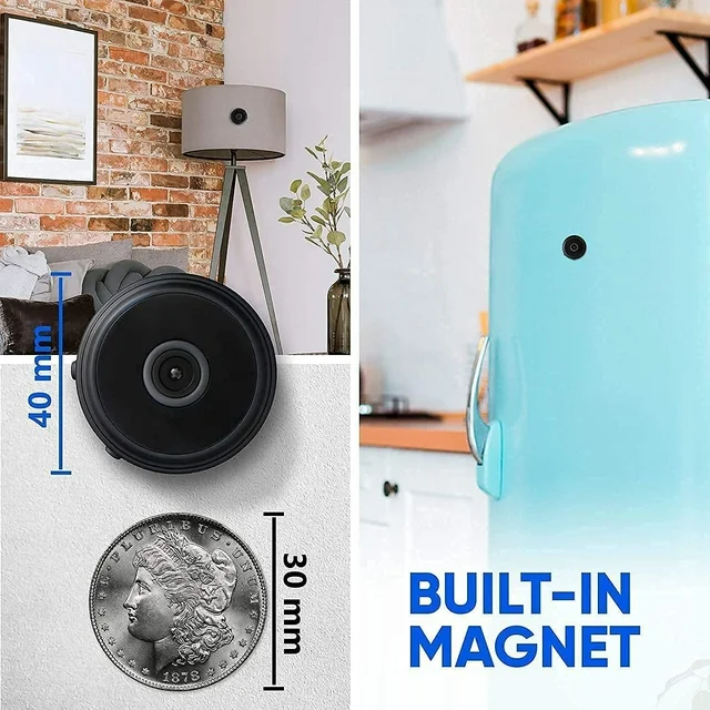 Skanto | Mini trådløs magnetisk kamera med lyd- og videostrøm