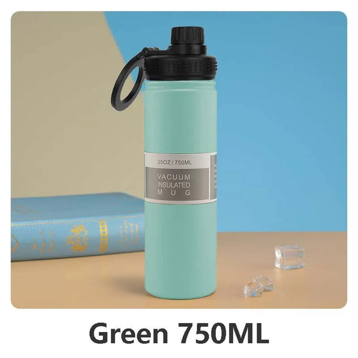 Isolierte Edelstahl-Trinkflasche med Handyhalterung – 750 ml