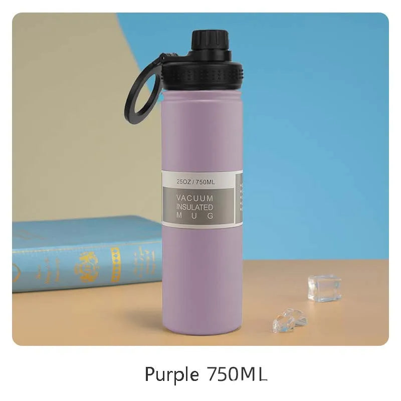 Isolierte Edelstahl-Trinkflasche med Handyhalterung – 750 ml