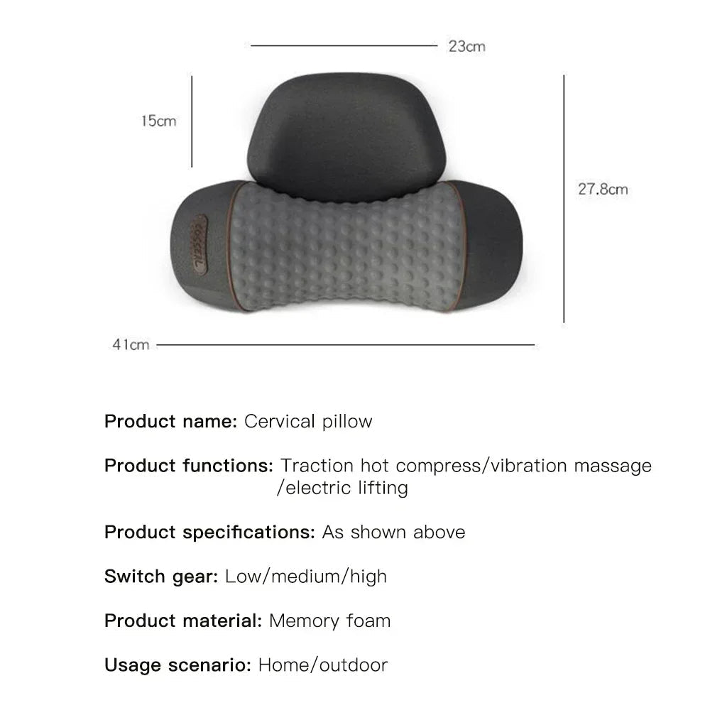 Skanto | Elektrisk Hode- og Nakke Massasjepute Cervical Pillow