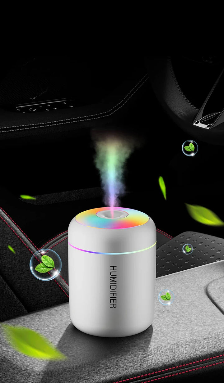 Skanto | MINI LUFTFUKTER MED AROMATERAPI - USB-DREVET - PERFEKT FOR BIL OG SOVEROM