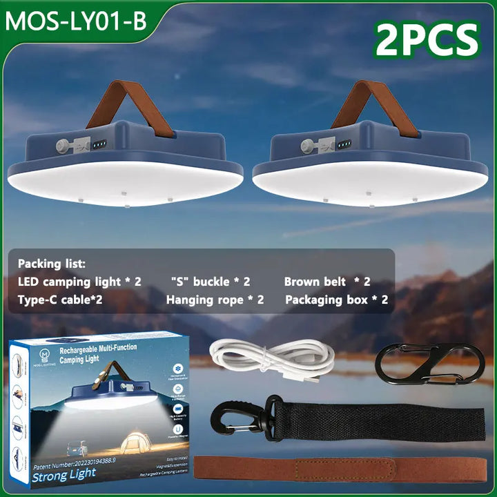 Oppladbar LED Campinglampe med Magneter Skanto