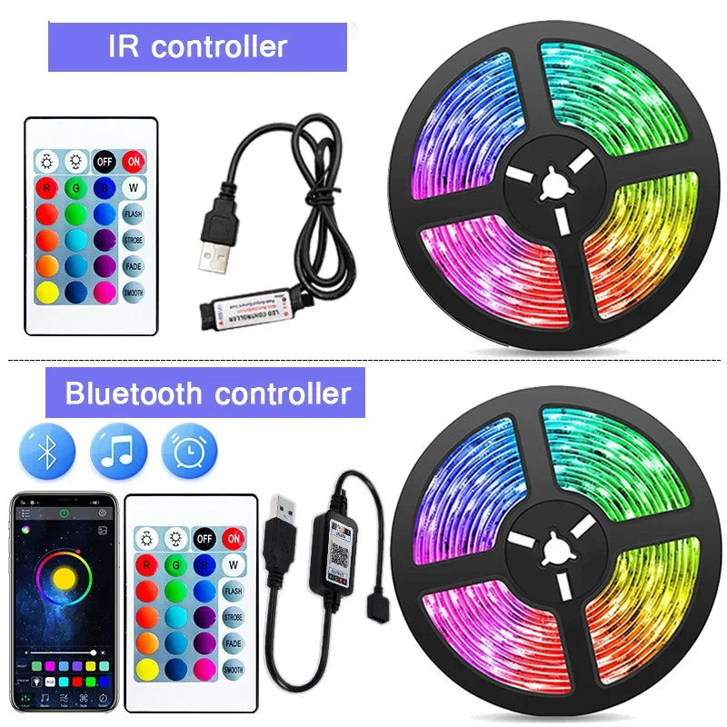 USB LED STRIPE MED FARGEENDRING - RGB LYS FOR ROMDEKORASJON & TV BAKBELYSNING | Skanto