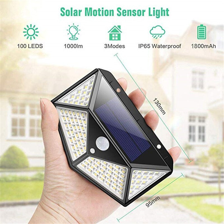 MULTIFUNKJONELL SOLARENDE - VANNTETT LED HAGELYS MED BEVEGELSESENSOR | Skanto
