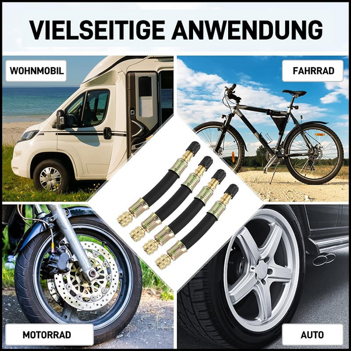 Fleksible dekkventilforlengelser | Universell passform, uanstrengt tilgang | Skanto