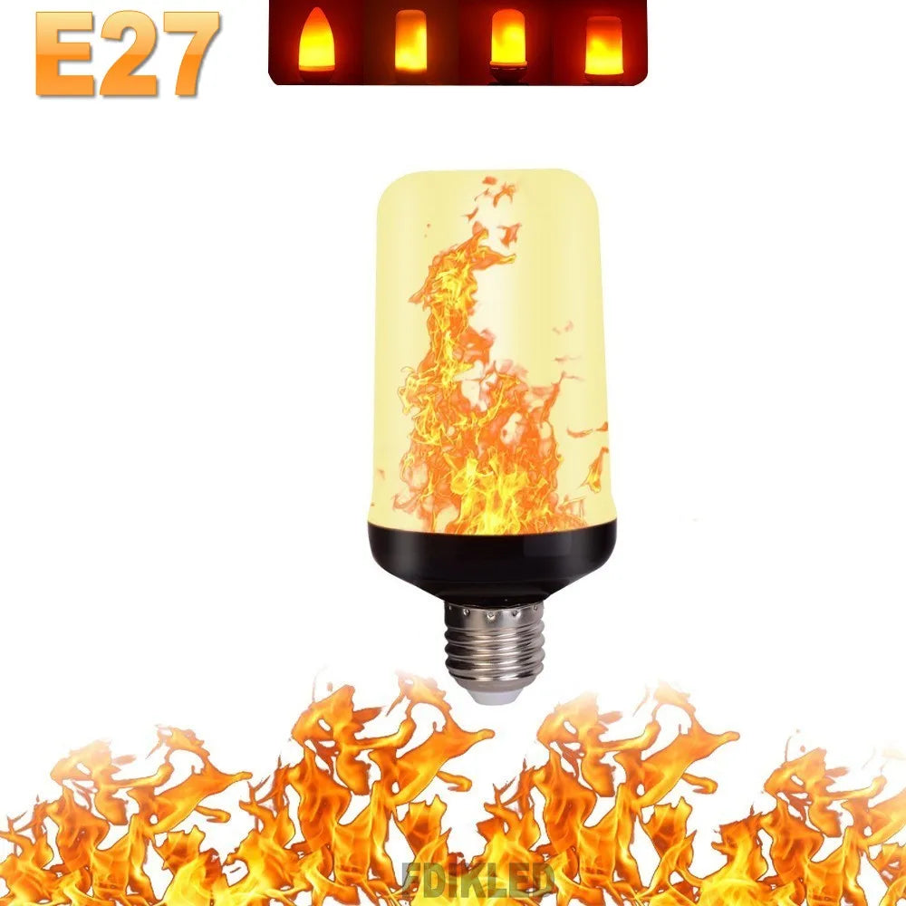 LED FLAME LIGHT PARTY LAMP - 4 MODUSER BRANN SIMULERING | Skanto