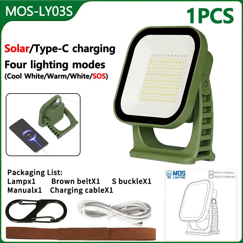 Oppladbar LED Campinglampe med Magneter Skanto
