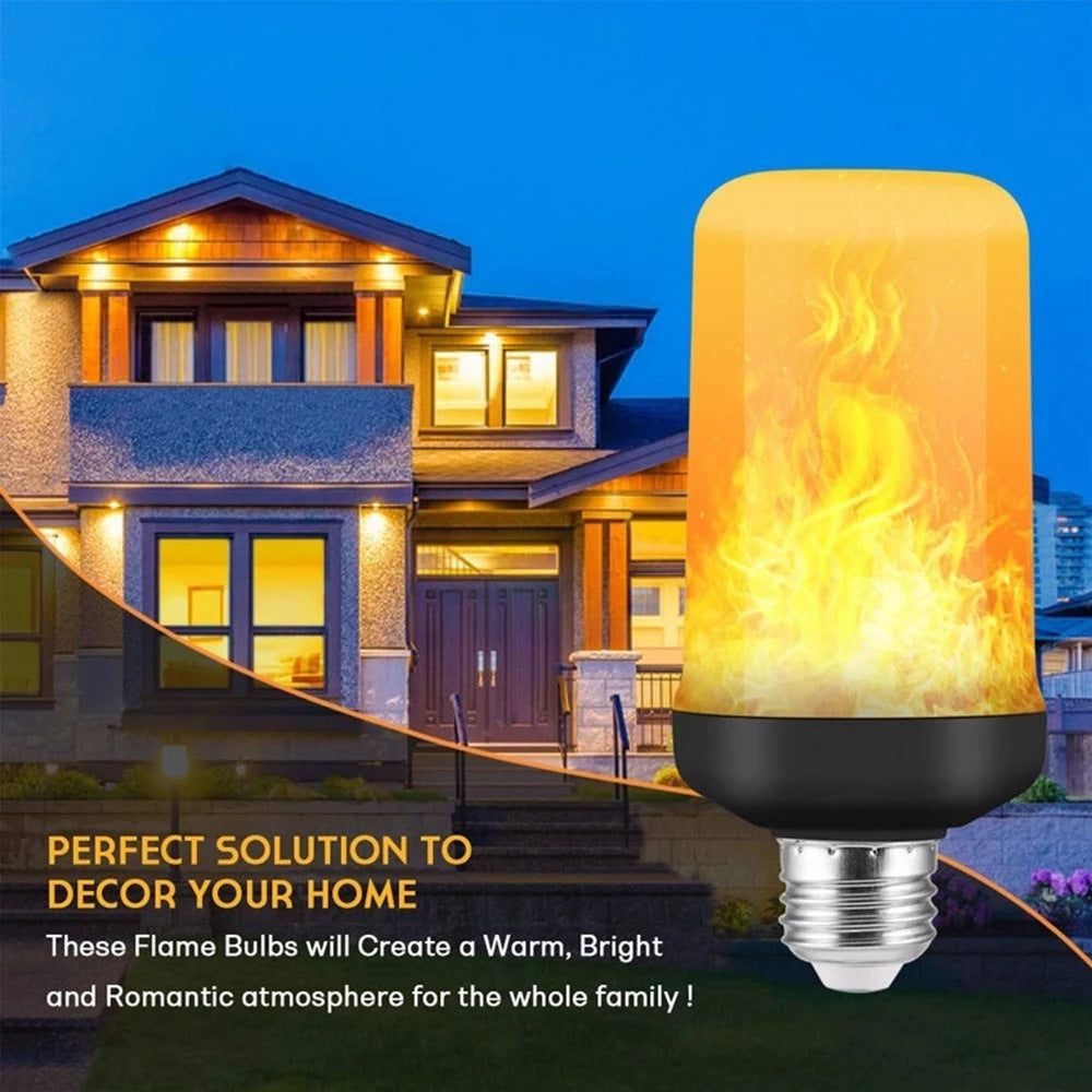 LED FLAME LIGHT PARTY LAMP - 4 MODUSER BRANN SIMULERING | Skanto