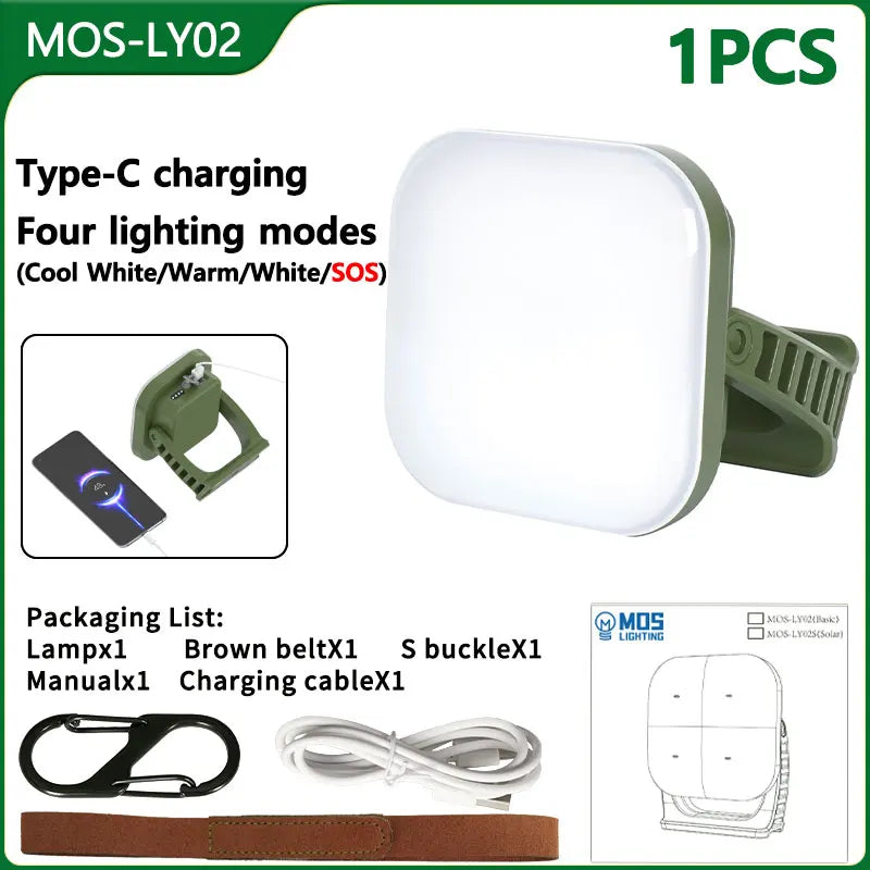 Oppladbar LED Campinglampe med Magneter Skanto