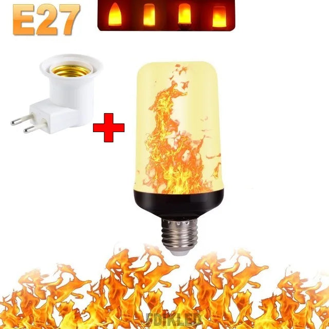 LED FLAME LIGHT PARTY LAMP - 4 MODUSER BRANN SIMULERING | Skanto