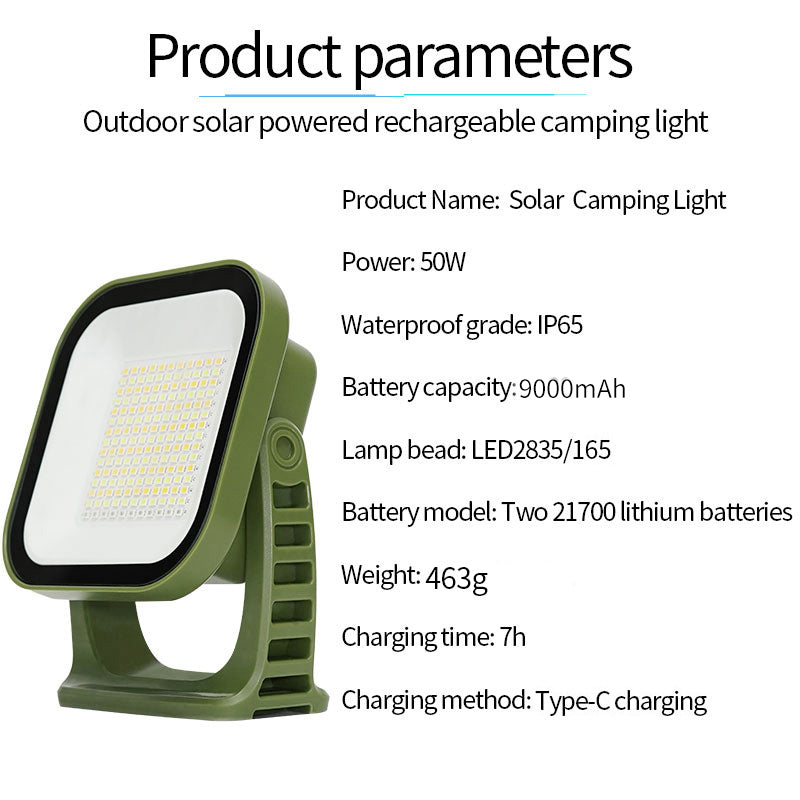 Oppladbar LED Campinglampe med Magneter Skanto