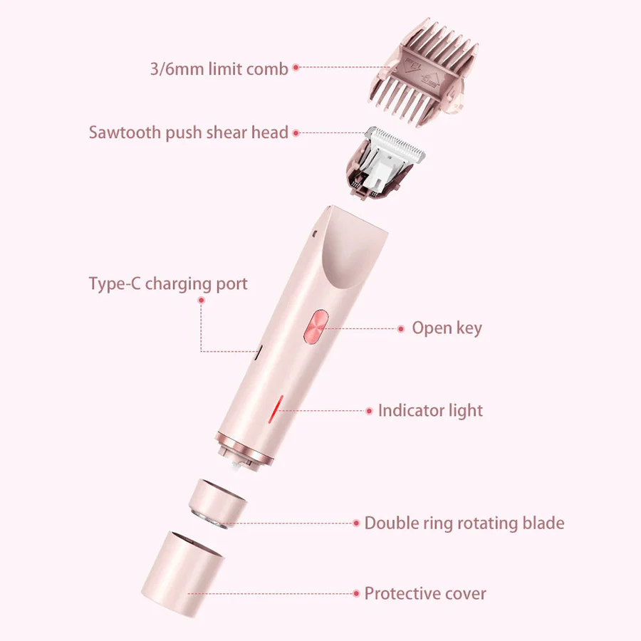 Skanto | Gentle Electric Hair Trimmer for Women