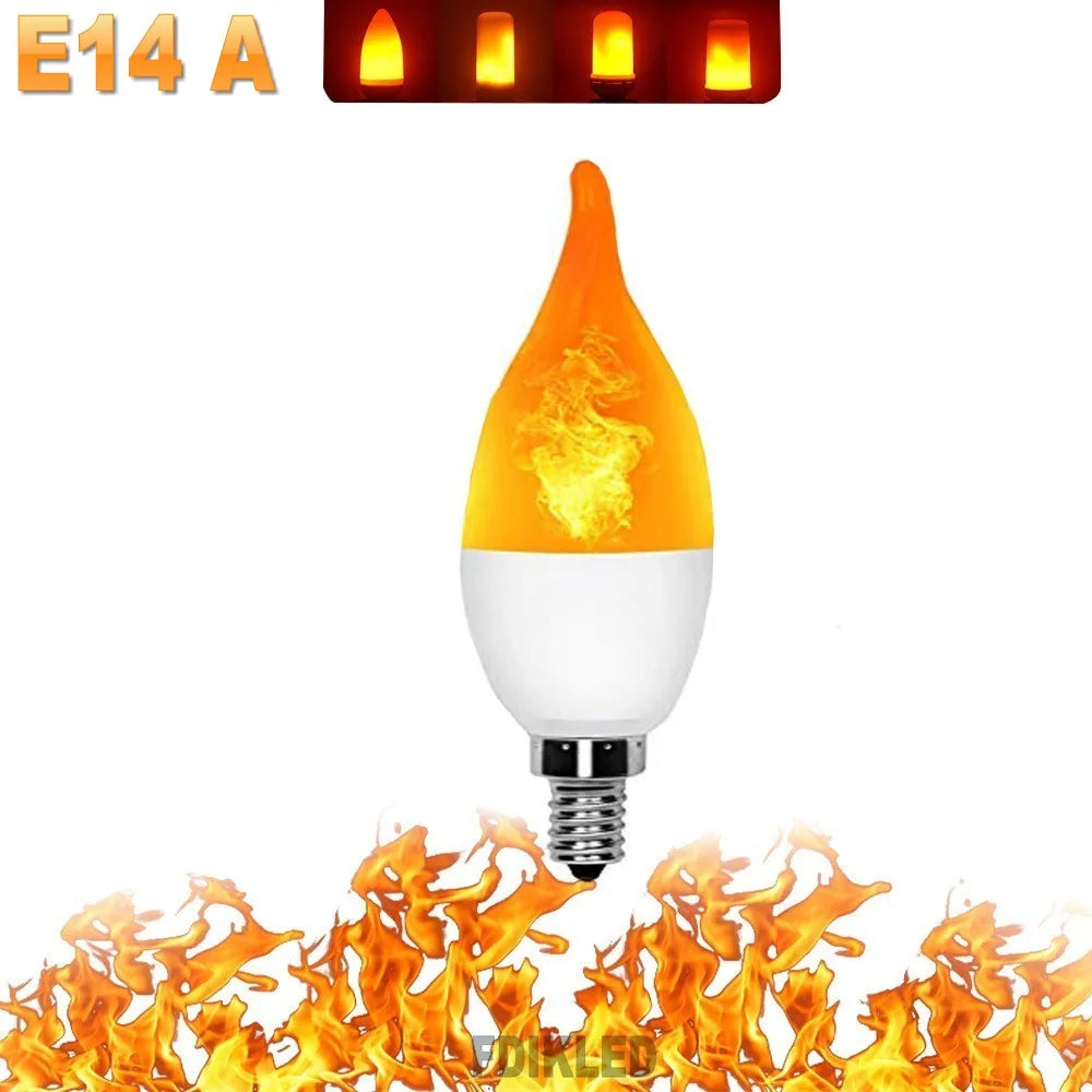 LED FLAME LIGHT PARTY LAMP - 4 MODUSER BRANN SIMULERING | Skanto