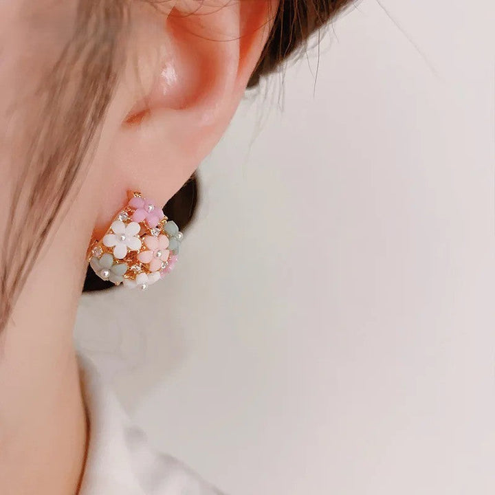 Skanto | Zircon Perle Blomst Elegante Ører