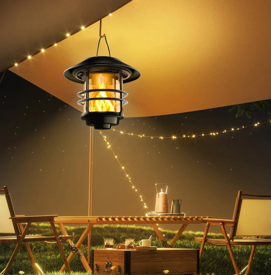 Skanto | Solarmoderne Trådløs Vanntett Blafrende Solflamme Lantern Lys | - WallLant