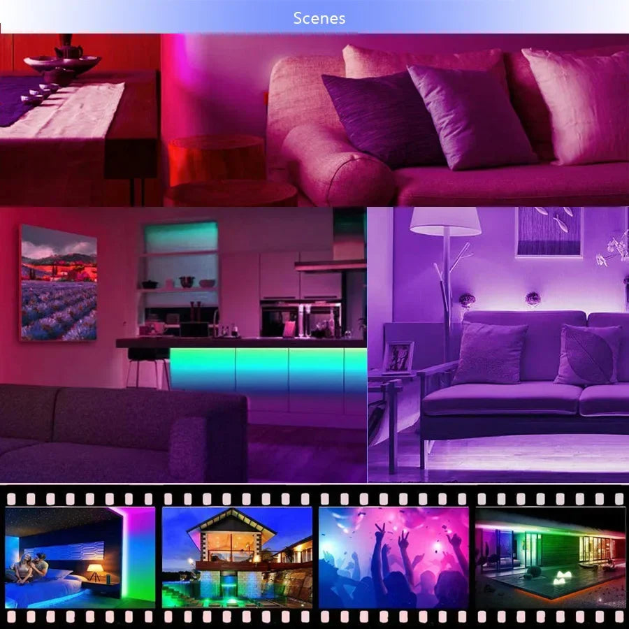 USB LED STRIPE MED FARGEENDRING - RGB LYS FOR ROMDEKORASJON & TV BAKBELYSNING | Skanto