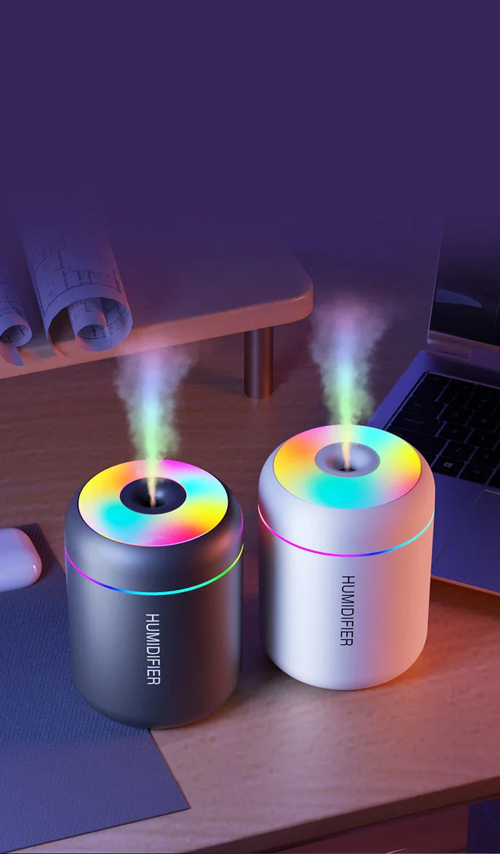 Skanto | MINI LUFTFUKTER MED AROMATERAPI - USB-DREVET - PERFEKT FOR BIL OG SOVEROM
