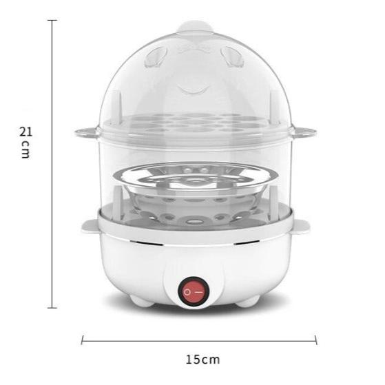 Skanto | Elektrisk eggkoker og damper – Kompakt multifunksjonsenhet for perfekte egg og dampet mat