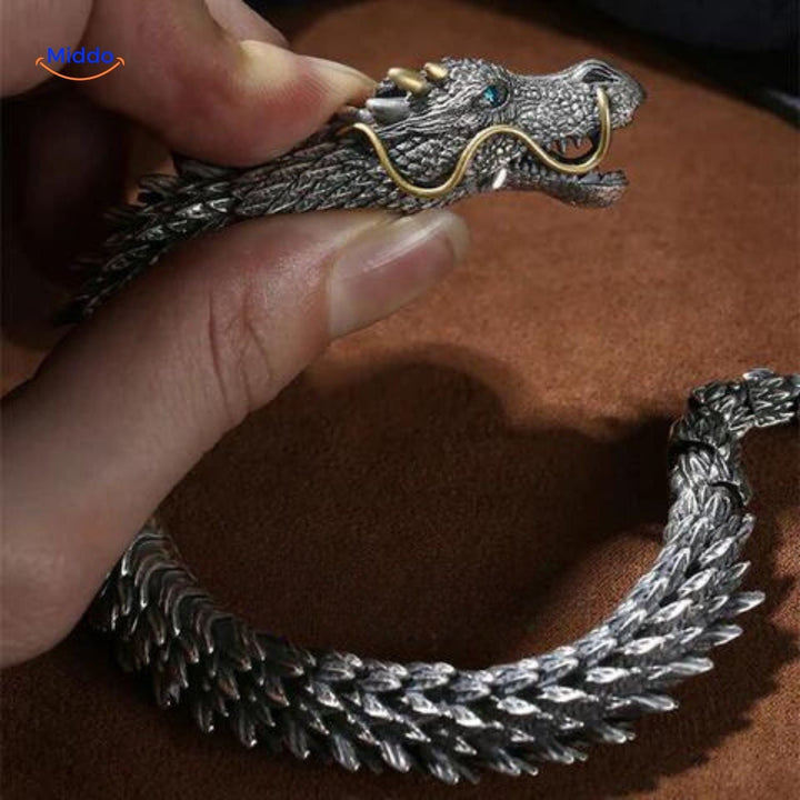 Skanto | DracoShield Retro Armbånd | Stilfullt Tilbehør for Selvsikre Menn