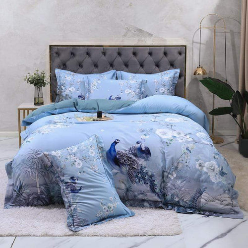Dreamland Dyne Sett – 500 TC Egyptisk Bomull med Blomsterfugl Design | Skanto