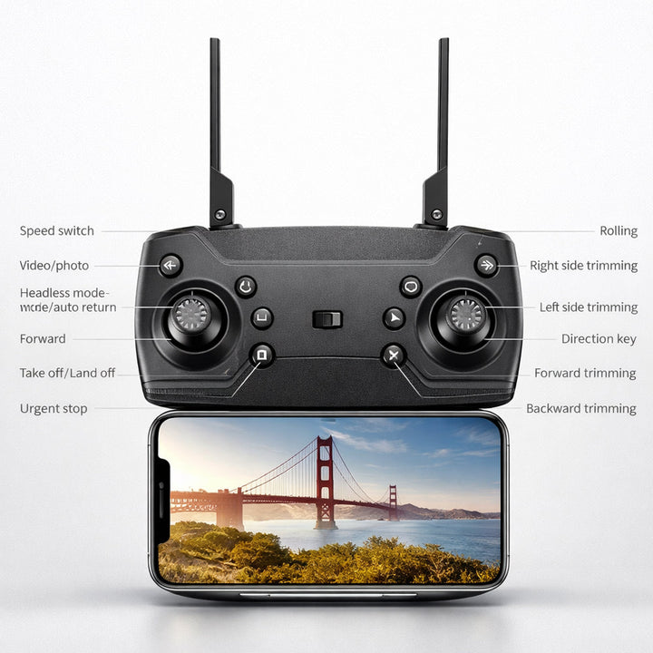 Sammenleggbar drone 4K med/uten kamera | Skanto