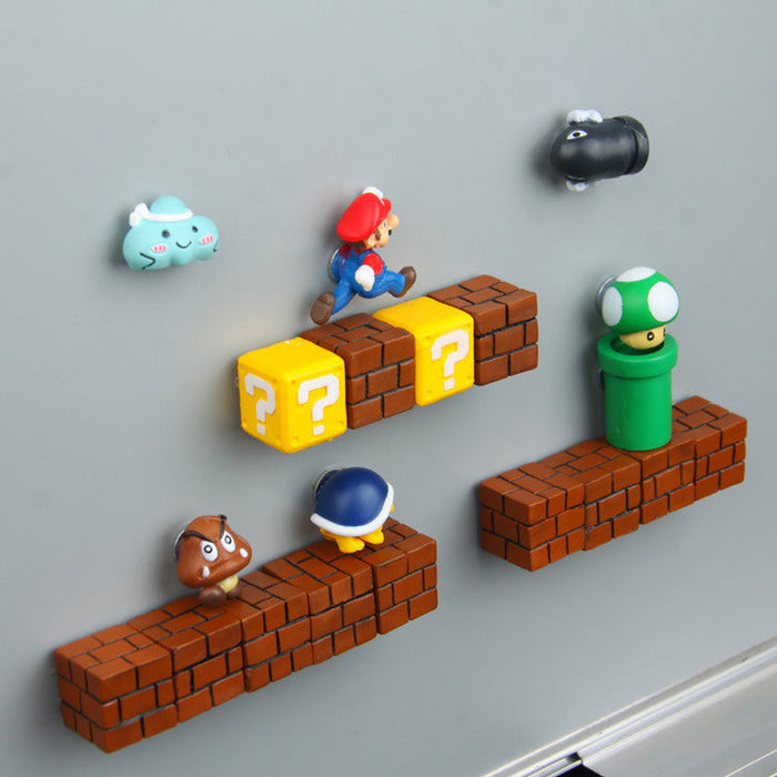 Skanto | MarioMagnet – Munter Kjøleskap Magneter for Super Mario Fans - Kjøkken Dekorasjon