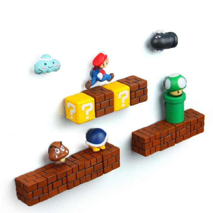 Skanto | MarioMagnet – Munter Kjøleskap Magneter for Super Mario Fans - Kjøkken Dekorasjon